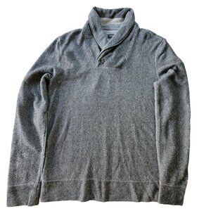 Banana Republic Mens Grey Shawl Collar Pullover Sweater Size M